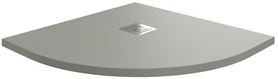AQUABAD Duschwanne/Duschtasse Ardesia 80X80 Viertelkreis Grau