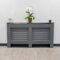 Jack Stonehouse Extra Large Radiator Cover Matt Grey Paint Over Radiator Shelf Clip On With Horizontal Slats Sturdy MDF Wooden Radiator Covers For Bedroom Or Living Room Furniture Slim Radiator Cover