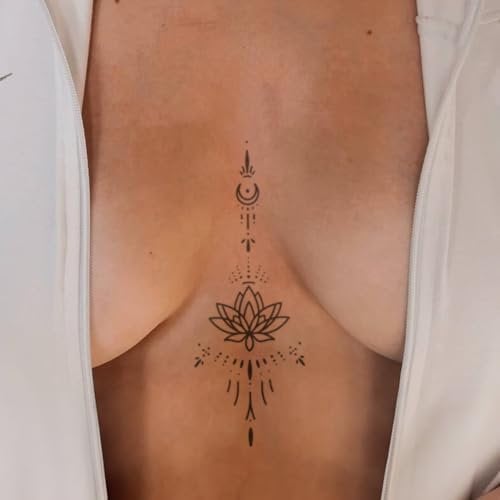 Gestrichelte Elemente - Inkster Tattoo | vegane & wasserfeste Temporäre Tattoos für Erwachsene - EU-Kosmetikzertifizierte Farbe - revolutionäres 2 Wochen Tattoo | Premium Klebetattoos
