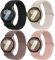 4 Stück Ein Klick Geflochtenes Armbänder für Samsung Galaxy Watch 7 4 6 5 FE Armband 40mm 44mm/6&4 Classic 47mm 43mm 46mm 42mm/5Pro 45mm,Elastische Nylon Strap Band für Galaxy Watch 7 4 6 5 Armband