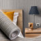 WADILE Selbstklebende Tapete, Klebefolie Leinenoptik Wandtapete für Wand, Möbel, Küche – Textil Tapete Wandfolie Struktur Tapete, Dekofolie für Wohnzimmer, Schrank, und mehr, Hellgrau 40CM x 10M