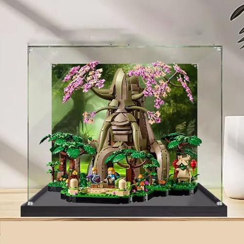 Acryl-Vitrine für Lego 77092 The Legend of Zelda Deku Tree, staubdichte Aufbewahrungsbox, transparente Displaybox (nur Gehäuse, kein Modell, bemalt 3 mm)