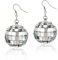 2PCS Disco Ball Earrings Silver Disco Ball Earrings disco accessories of Vintage Mirrorball Earrings 70s Accessories for Women Retro Disco Ball Mirror Earrings for Party Bar Show