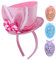 VALICLUD 1 Satz Häschen-Stirnband tierhaarreifen tier ohren haarreif Tierische Haarreifen Party Haarreif Cosplay-Requisite Osterhasenohren Stirnband Kostüm-Requisite Osterzubehör Tuch Rosa