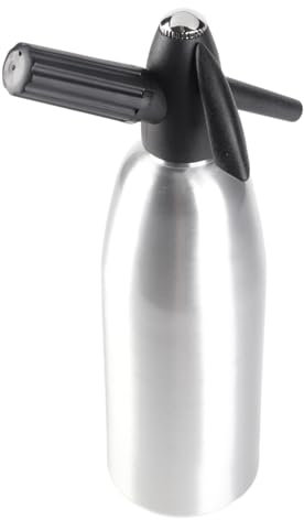 Fdit Alloy Water Bottle Cup, 1L Portable Soda Maker Machine Reusable for Traveling Outdoors, Ideal for Adding Fruits Like Orange, Lemon or Lime (Silver)