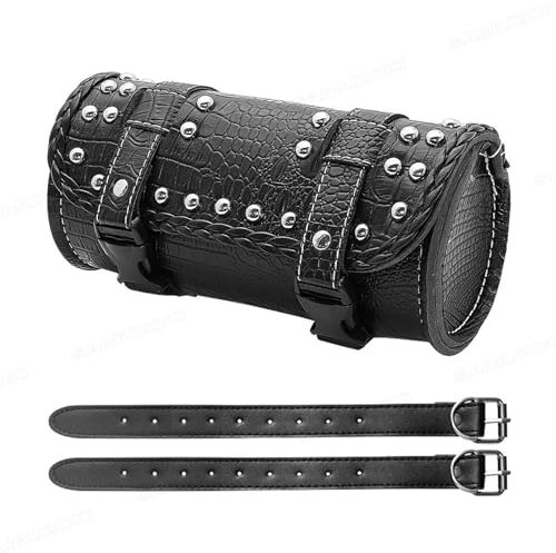 Leder & Satteltaschen Für Sportster Chopper Bobber Für Cruiser Dyna Softail Satteltasche Gepäck PU Tasche Gabel Werkzeugtasche Motorrad Tasche(Style 2)