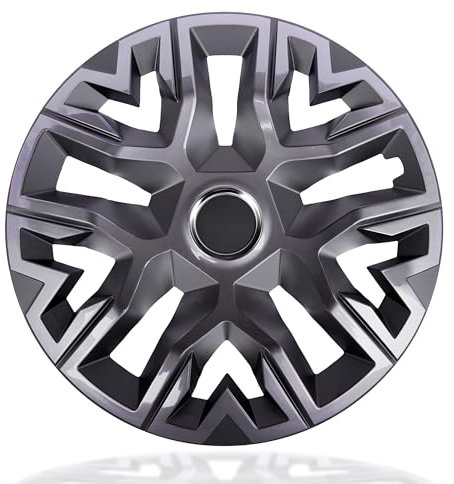 NRM Perfecto Graphite Radkappen 16 Zoll für Stahlfelgen | 16“ Radzierblenden 4er Set