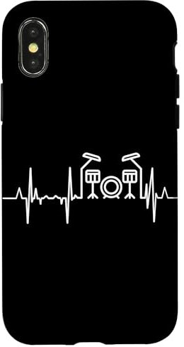 Batteria Frequenza cardiaca Percussioni Giocatore Custodia per iPhone X/XS