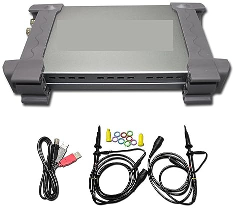 ZKLGS Digitales Oszilloskop, Laptop PC USB Digitalspeicher Virtuelles Oszilloskop 2 Kanäle 20 MHz tragbares tragbares Oszilloskop