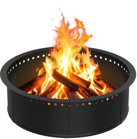Fire Pit for Garden, Large 30 Inch/70cm Fire Pit, Smokeless Design with Air Vents, Heavy Duty Rust-Resistant Outdoor Firepit, Easy Assembly for Patio & Backyard