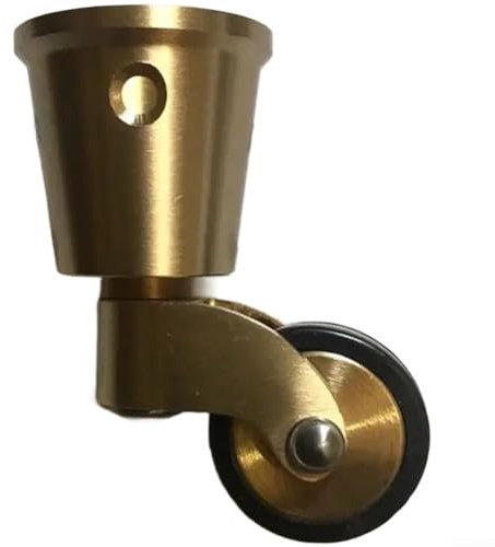 Besshepplo Lenkrollen, strapazierfähig, gebremst, schwenkbar, 4 Stück, 360°-Messingrollen, geräuschloses Lager, Sofa, Möbel, Tische, robustes Rad
