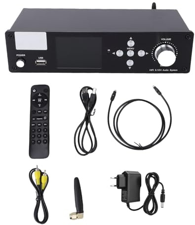 Topiky 5.1-Surround-Sound-Decoder-Trennkonverter, 192 kHz, 32 Bit, 4K-HDMI-Sound-Dekodierungssystem mit Bluetooth 5.0-Empfänger, ARC Optisches Koaxiales USB-Digital-Analog-AV-System (EU-Stecker)