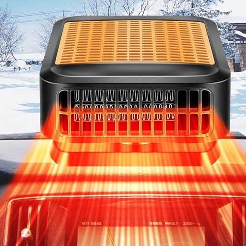 KQLHLHDYZ Tragbare Autoheizung, 200 W, 12 V, Auto-Heizung und Entfroster für schnelles Abtauen der Windschutzscheibe, 2-in-1-Heiz- und Kühlheizung mit Zigarettenanzünder-Stecker