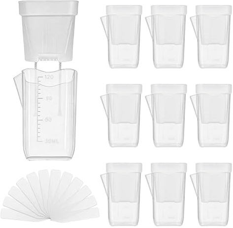 10 Pieces Self-Watering Pots for Indoor Plants, Mini Clear Seed Seedling Pot, Transparent Self-Watering Planter for Orchid, African Violet, Rose, Tulips