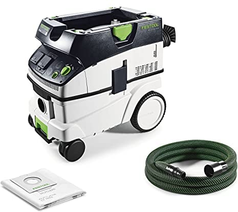 Festool Absaugmobil CTL 26 E SD E/A CLEANTEC (mit Hauptfilter, SELFCLEAN Filtersack, Saugschlauch glatt Ø 27/32 x 3,5 m, 2. Steckdose mit EIN-/Ausschaltautomatik)
