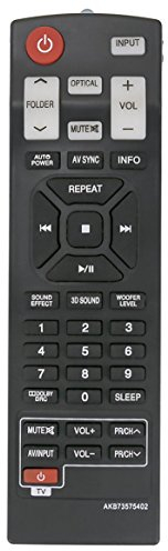 ALLIMITY AKB73575402 Control Remoto Reemplazo para LG Home Theater Soundbar System NB2420A NB2520A NB2530A NB3520A NB3530A NB3730A NB3531A NB3532A S33A1-D NB4530A NB4530B NB4532B NB4540 NB5540
