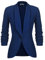 UNibelle Blazer Femme Veste Blazers Veste De Costume Manche 3/4 Casual Slim Court Chic Bleu Saphir,L