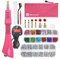 Genround Hotfix Applicator Tools, Iron-on Hotfix Rhinestone Wand Tool Set with 2 x Flat Back Gems Round Crystal Rhinestones Bedazzler Kits Jewel Hot Fix Applicator, Professional Designed
