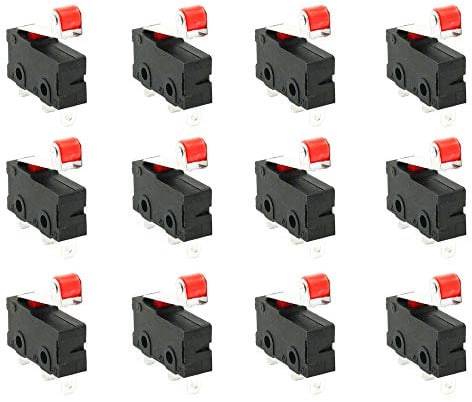 CESFONJER 12 Pezzi Mini Interruttore a Levetta SPDT Micro Interruttore 3 pin 250 V 5A SPDT 1NO 1NC