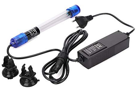 Mumusuki LED Aquarium Licht, 220-240V Wasserdicht UV Sterilisator Licht Lampe Algengrün Bakterien Tötung Ultraviolett Lampe Sterilisator Wasser Desinfektion für Aquarium Stecker EU(UV-7)