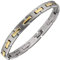 Jobo Herren Armband Edelstahl bicolor teil matt 21 cm