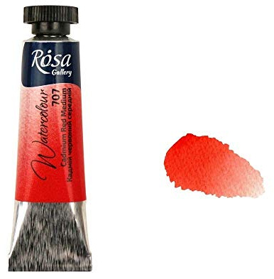 Professional Watercolour Paint, 10ml Tubes, Gallery, Artist Quality (Cadmium Red Medium)
