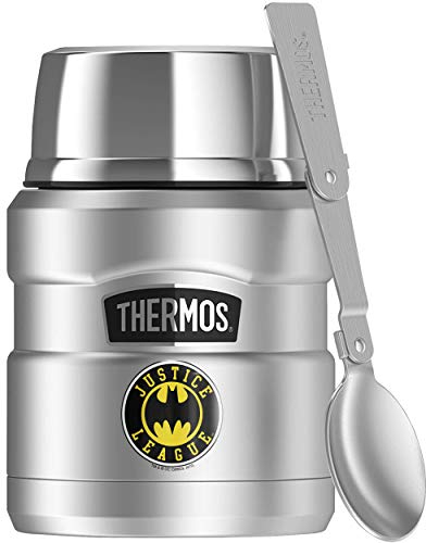 Batman Athletic Logo, THERMOS Pot à nourriture en acier inoxydable avec cuillère pliante, isolation sous vide et double paroi 16oz