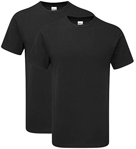 Gildan Unisex's T-Shirt, Style Gh000, Black (2-Pack), M (Pack of 2)