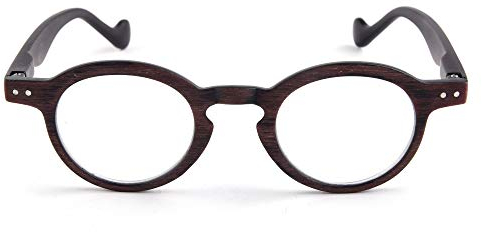 Contacta, Woody Lesebrille für Damen und Herren, trendige Brille mit Holzoptik, Rahmen mit Flexstangen, Packung mit Brillenetui 24 g