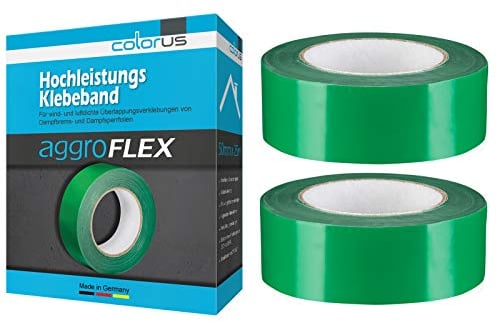 2 x Colorus Dampfsperrklebeband aggressiv klebend 50 mm x 25 m | Folienklebeband für Dampfbremse | Dampfbremsfolie für luftdichte Verklebungen | Dampfsperre Klebeband | Dachausbau