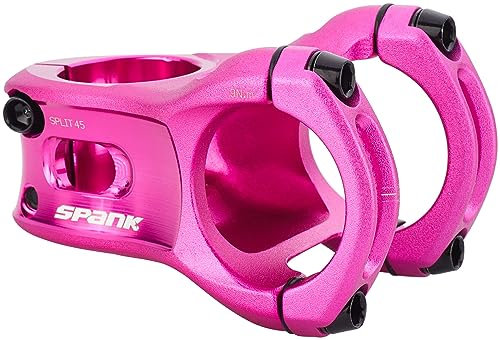 Spank Split 35 Enduro Trail Shotpeen eloxierter Fahrradvorbau, universelle Passform, Fahrradvorbau, Mountainbike-Vorbau, Barklemme, Shotpeen eloxierter Vorbau, CNC-optimiert (40 mm, Pink)