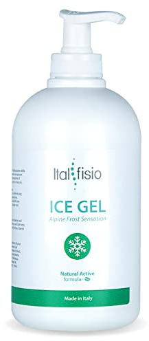 ITALFISIO Ice Gel Pomada Antiinflamatoria Fuerte - Efecto Frio para Dolores Musculares, Articulares y Esguinces - Alivio para Piernas y Pies Cansadas - Mejora el Drenaje de Líquidos 500ml
