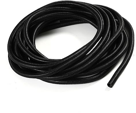 Aicosineg Manicotti per cavi 10 m di lunghezza 0,5 pollici ID Condotto elettrico Split Wire Loom Tubi Tubo corrugato Tubo in Polietilene Copertura Avvolgere Protezione per Casa Outdoor Automotive