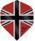 Mission Darts Alliance Flights | Extra starke Premium UV Flights | Union Jack Standardform 150 Mikron, Rot, 1 Set mit 3 Flights (F3139)