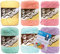 Lily Sugar'n Cream 100% Cotton Yarn 6-Pack Bundle with Bella's Crafts Stitch Markers (Pastel Solids)