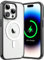 JETech Magnetisch Hülle für iPhone 14 Pro 6,1 Zoll Kompatibel mit MagSafe Kabellosem Laden, Stoßfest Handyhülle, Schutzhülle Kratzfeste Transparente Rückseite (Schwarz/Weiß)