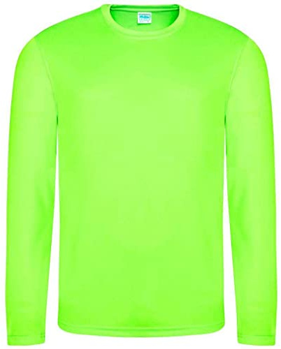 AWDis Just Cool JC002 Long Sleeve Cool T-Shirt - Electric Green - M
