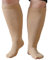 ZFSOCK Bas de Contention Femme Homme: Chaussettes de Contention Compression Grande Taille Gros Mollet 20-30mmhg pour Infirmiere Running Sport Voyage Grossesse 5XL Beige 1 Paire