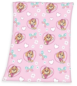 Herding Fleecedecke Paw Patrol, 130 x 170 cm, Leuchtet im Dunkeln, Glow in the dark, 100% Polyester, Fleece