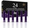 Wordsworth & Black 24 Pack Fountain Pen Ink Refills - Set of 24 Purple Ink Cartridges - International Standard Size - Length APPR 2.3 - Base Diameter APPR 0.24 - Disposable and Generic