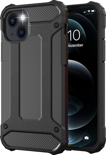 BYONDCASE iPhone 14 Handyhülle Schwarz [iPhone 14 Panzer Outdoor Hülle] Hardcase Ultra Slim kompatibel mit dem iPhone 14 Case
