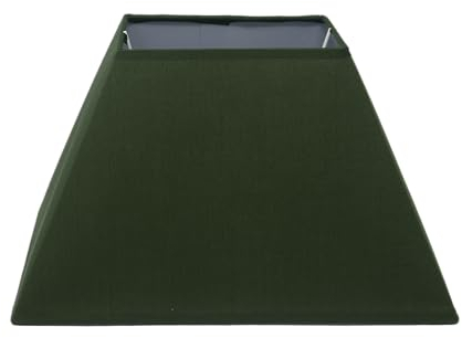 LampenschirmStoff E14 / E27 Fassung Trapez H 17,5 cm (grün)