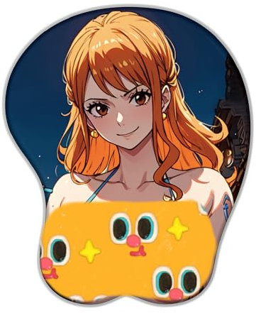 PUrar NaMi 3D One Piece Mauspad aus Silikon, rutschfest, für Büro, Computer, Laptop