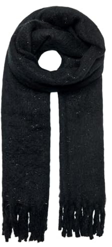 Only - Onlmartine Life Loop Lurex Scarf - Schal - Schwarz - Einheitsgröße, Schwarz
