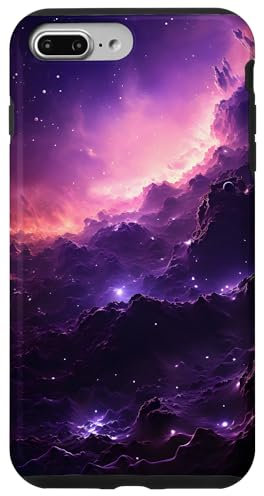 iPhone 7 Plus/8 Plus Universe With Galaxies Nebula Purple Space Art Case