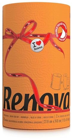 PG PrimeGuest SUPPLY Farbige Küchenrollen XXl, Küchenpapier in verschiedenen Farben, 120 saugstarke Tücher, Haushaltsrollen, Küchentücher, 10 Rollen (Orange, XXL)