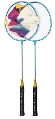 Badmintonschläger-Set, Doppelschläger, langlebiger Carbonfaser-Schläger für Erwachsene, Anfänger-Trainingsschläger