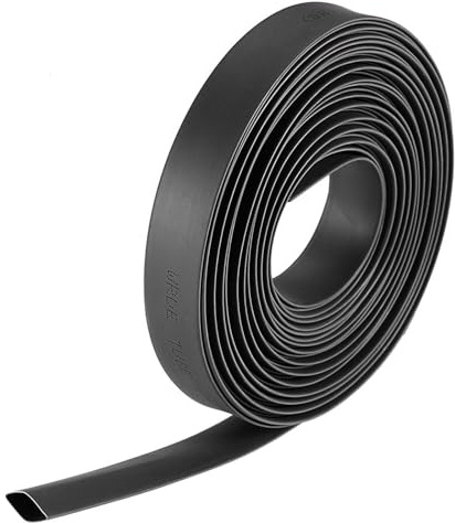 ‌TOP-VIGOR Gaine Thermorétractable 8 mm - Taux de Rétraction 2:1 - Isolation Électrique, Protection Câbles et Fils - Longueur 7 Mètres - Noir
