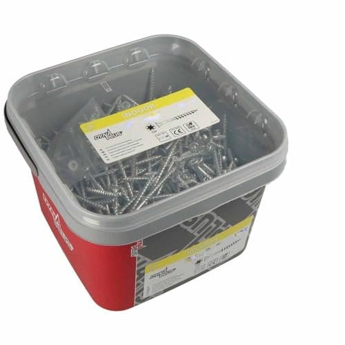 DynaPlus® Universalschraube 5,0x70/42mm, verzinkt, Senkkopf, TX25, Eimer mit 600 Schrauben