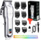 Unipampa Haarschneider Herren Profi, Haarschneidemaschine, Haartrimmer, Haarscherer, Bartschneider Barttrimmer, Präzisionstrimmer Langhaarschneider, 8 Aufsteckkämme, USB Schnurlos LCD Anzeige